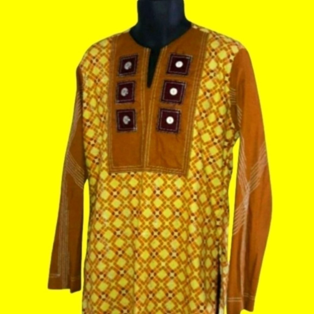 JENESUS Tribal Dashiki Shirt, L